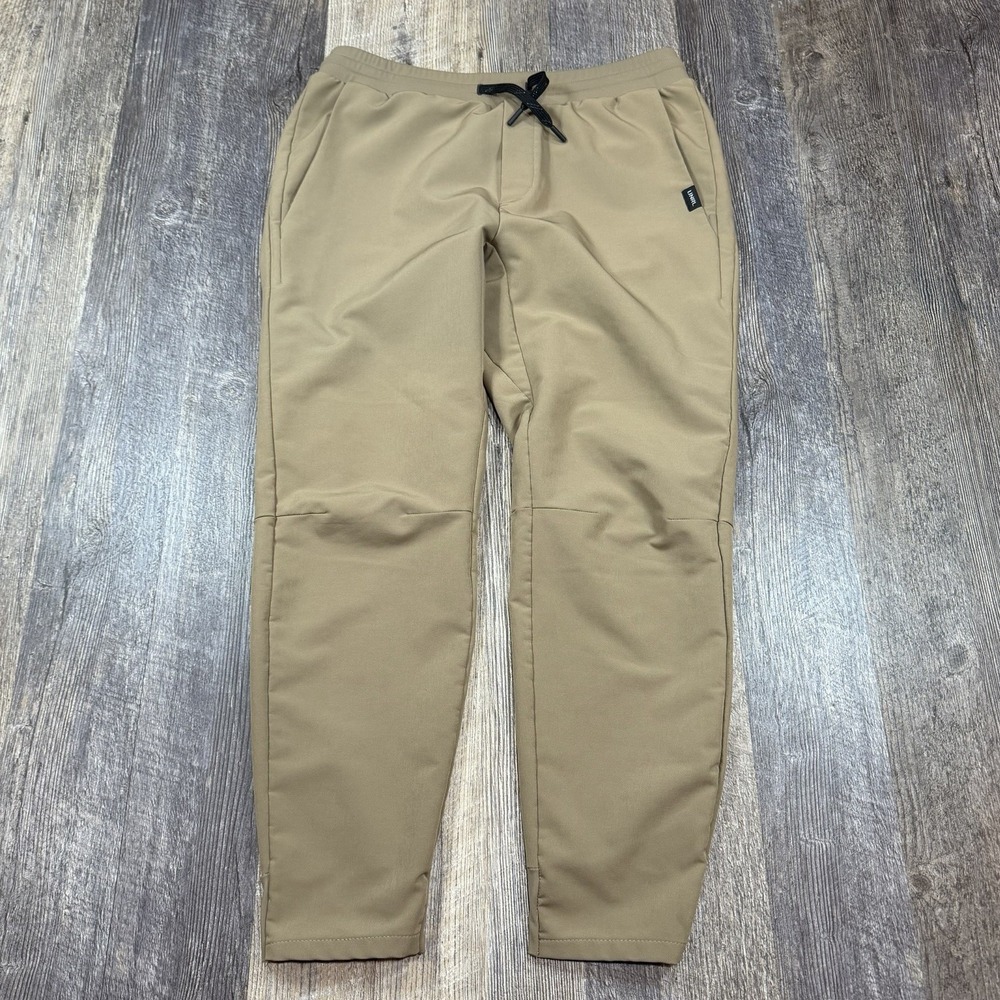 UNRL Apex Pants Mens Medium Tan Tapered Athletic Joggers Stretch Performance